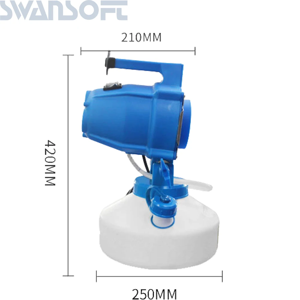 SWANSOFT 220V Electric ULV Fogger Sprayer Cold Fogging 4L Ultra Low Volume Nebulizer Sterilizer For Virus Disinfection Atomizer | Дом и сад
