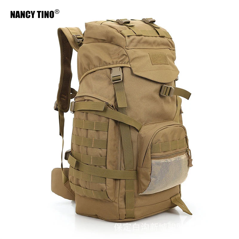 

NANCY TINO 1000D Molle 60L Camping Backpack Tactical Bag Military Large Waterproof Backpacks Camouflage Hiking Outdoor Army Bags