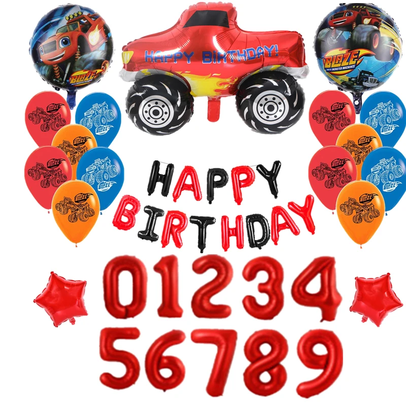 

Blaze and The Monster Machines Balloon Kids Birthday Party Decorations Monster Car Latex Balloons