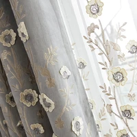 modern cashmere embroidered curtain fabric simple bedroom for living room curtains finished window screen custom