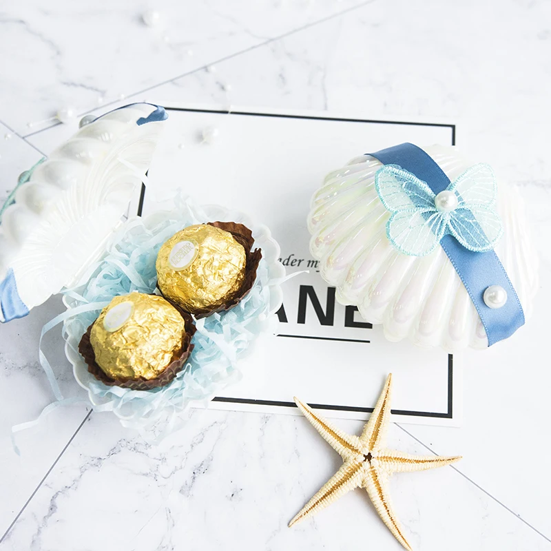 Shellswedding упаковка для конфет Подарочная пластиковая boitedragees mariagetra ktatiekinderen