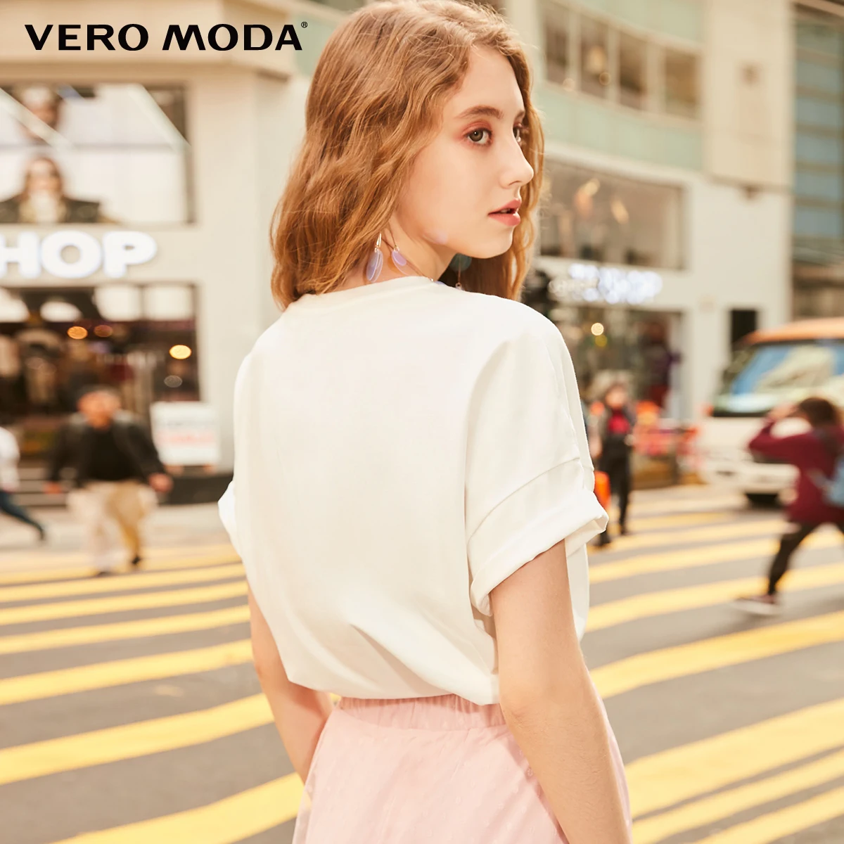 Vero Moda женская футболка с принтом Фламинго с открытыми плечами | 319101535