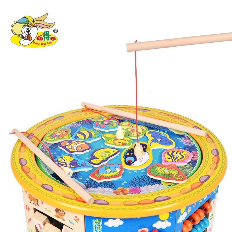 

Intelligence Large Eight-Sided Large Bead-Stringing Toy Treasure Box 1-2-3 Years Old Early Education Multi-Function Toys