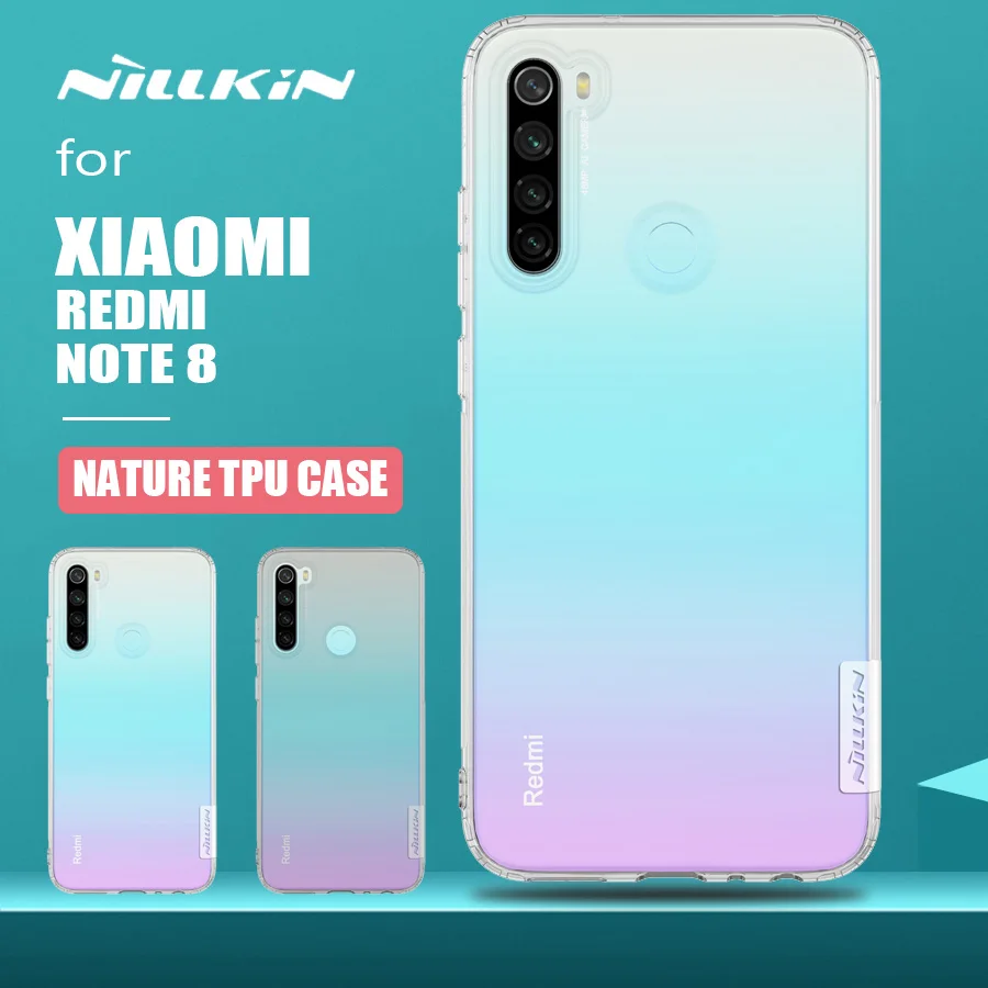 Чехол Nillkin для Xiaomi Redmi Note 8 мягкий ТПУ чехол телефона прозрачный противоударный