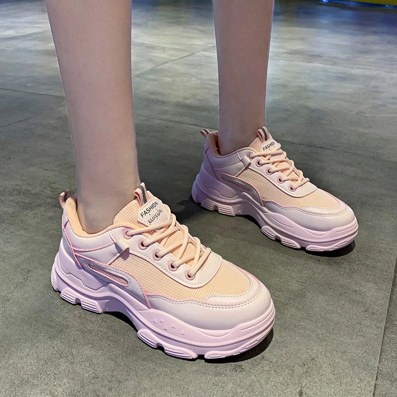 Женская Повседневная обувь Сезон весна Дышащие женские кроссовки Basket Femme