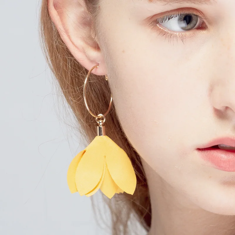 BTWGL 2020 элегантные женские богемные серьги в форме цветка лепестки сердечки из