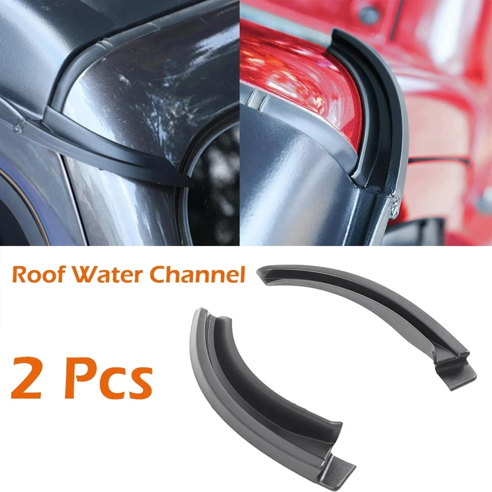 

Удлинитель водосточных желобов для верхней крыши, 2 шт., канал для отвода дождевой воды для Jeep Wrangler JL 2018 2019 2020 2021, автомобильные аксессуары