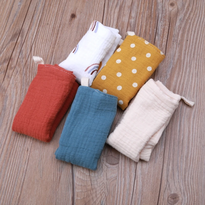 

5 Pcs/Lot Baby Towels Muslin Cloth Hand Face Wipes Saliva Bib Handkerchief Gauze Cotton Boys Girls Washcloth