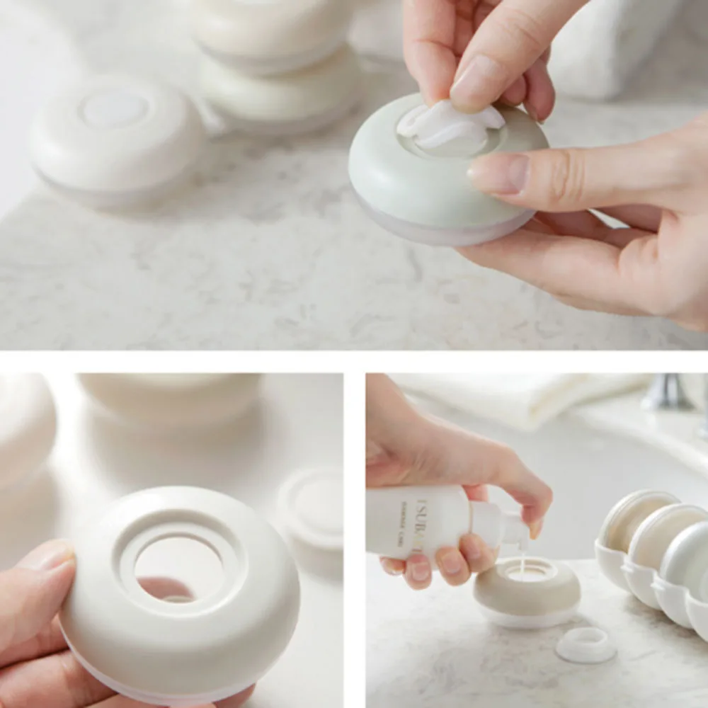 

4 Pcs Portable Classification Storage Box Travel Lotion Sub-Bottle Shampoo Cosmetic Sealable Bottle 2-Layer Leak-Proof Design