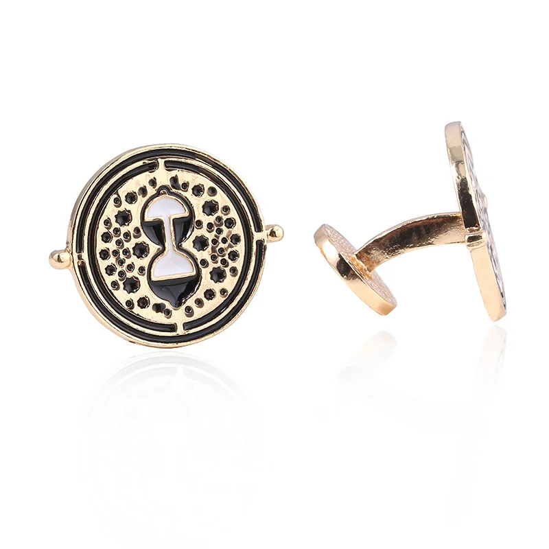C78 SG 5 Style Movie Potter Cufflinks Time Turner Sorting Hat Golden Snitch HP Letter Tie Clips Avengers Superhero Jewelry - Окраска металла: C78