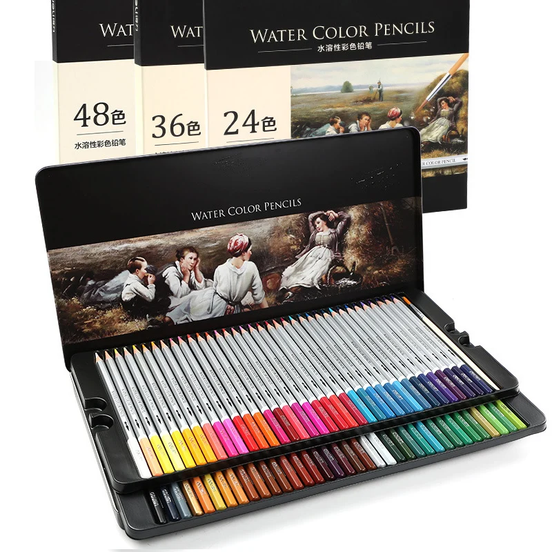 48/72 цветные водорастворимые карандаши художественные принадлежности для