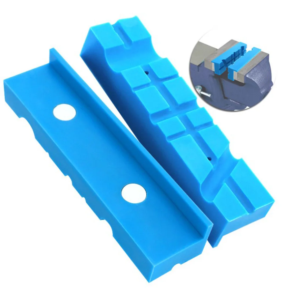 

2pcs Vise Jaw Pads Vise Protection Strip Pair Of Magnetic Soft Pad Jaws Rubber For Metal Vise 5.5Inch Long Pad Bench Vice
