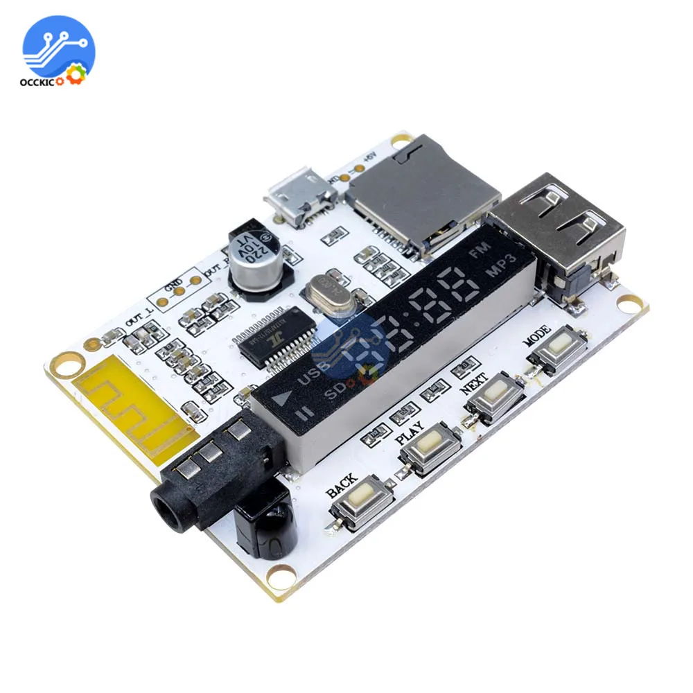 Bluetooth MP3 декодер плата dac equipo de sonido плеер модуль FM радио USB/TF ЖК-пульт дистанционного управления цифровой аудио декодер