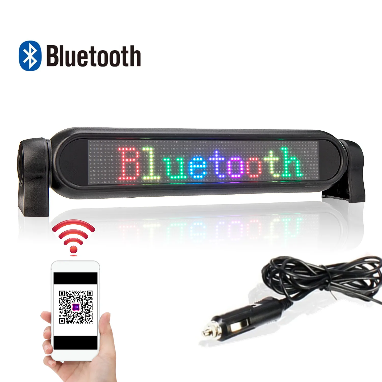 12 В Φ светодиодный экран Bluetooth 12*72 матричная табличка прокрутка