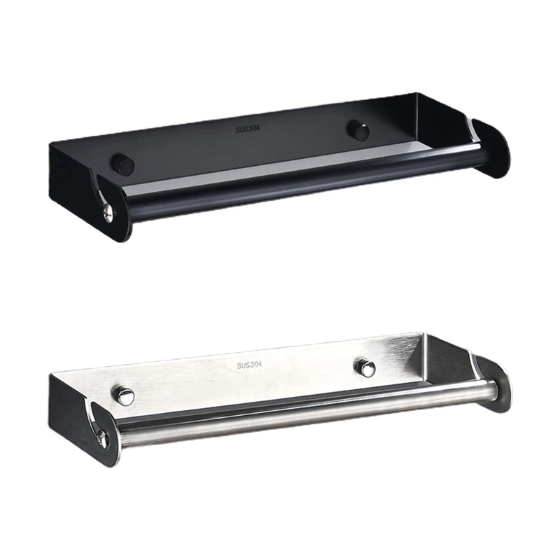 

Creative Bathroom Toilet Paper Towel Storage Rack Stand Stainless Steel Wall Mounted Tissue Paper Hanging Holder Shelf