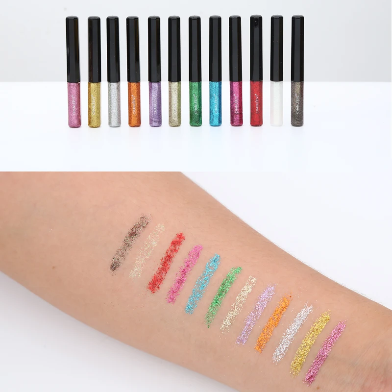 Beauty Glazed Glitter Eyeliner Waterproof Liquid Eye Liner Stick Long Lasting Aurora Shine 12 Colors Cosmetic Set Women Gift |