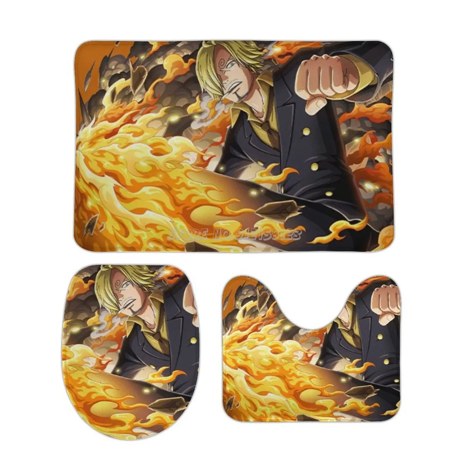 С изображениями героев мультфильмов модная одежда 3 шт. Набор ковриков для ванной