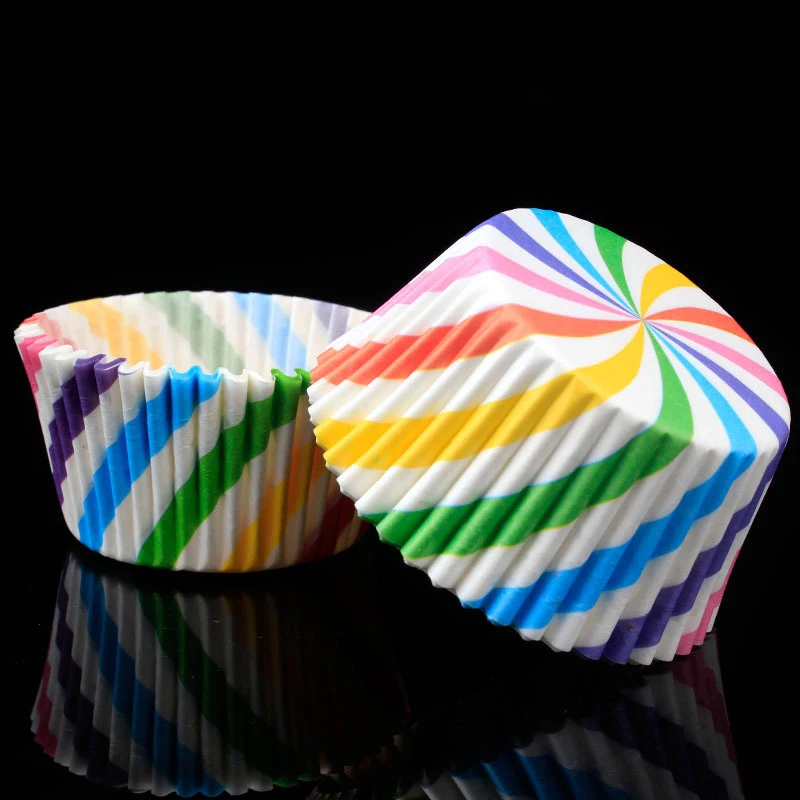 100pcs One set A2 100 шт./компл. торт Топпер DIY Бумажные Формочки для кекса День Рождения вечерние свадебные Семейные сборные изготовление кексов принадлежности для украшения торта инструменты - Цвет: 100pcs One set A2