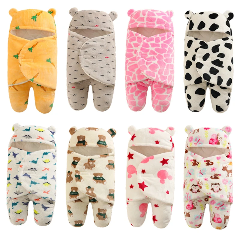

Soft Newborn Baby Wrap Blankets Baby Sleeping Bag Envelope For Newborn Sleepsack 100%Cotton thicken Cocoon for baby 0-9 Months