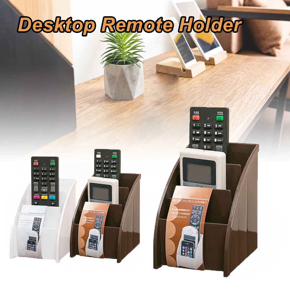 

Plastic TV Remote Control Storage Holder Mobile Phone Holder Stand Washable Home Office Storage Boxes Desktop Storage Case