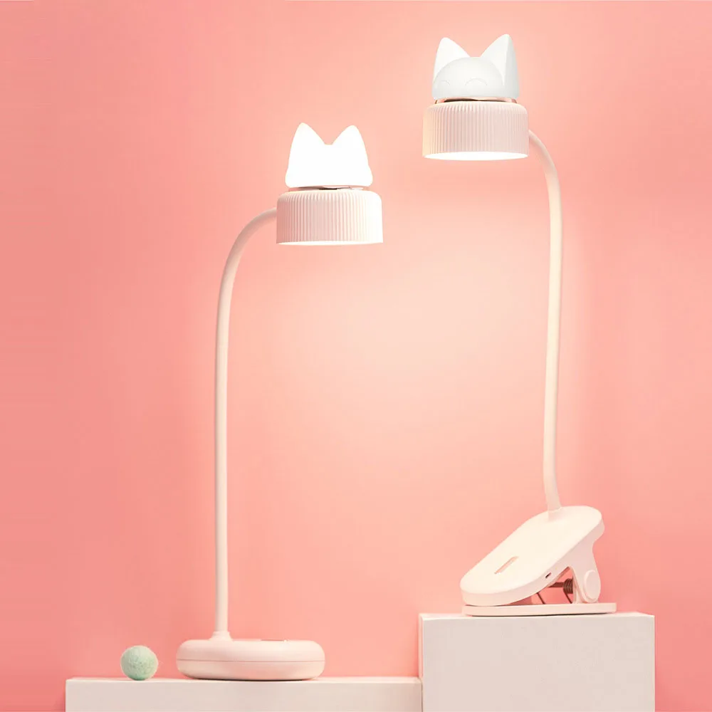 

Dual Light Source Girl Children Desk Lamp Night Light LED 3 Color Temperature Working Home Table Lamp Bedside Cute Night Light