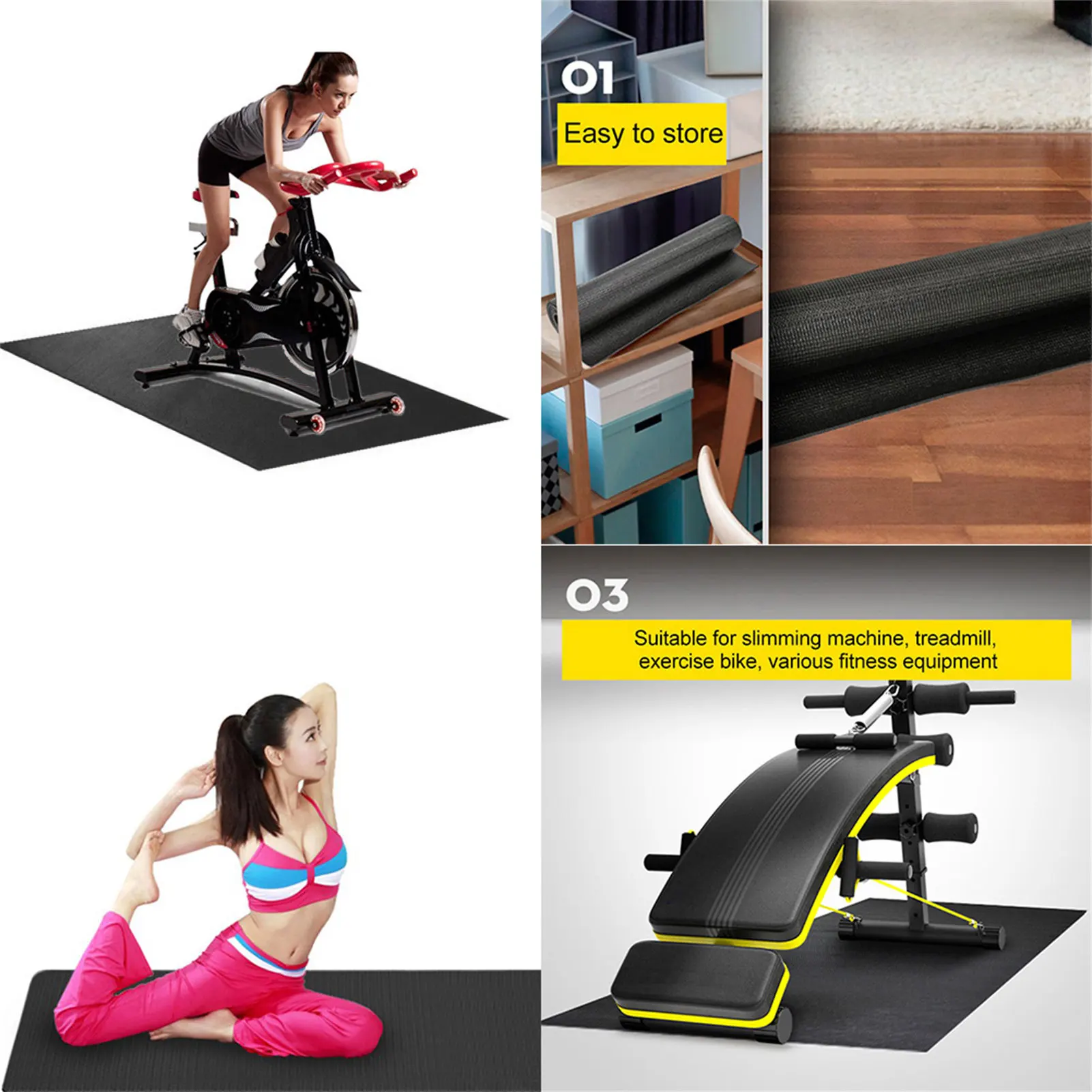 

Exercise Equipment Mat Durable Wear-resistant Treadmill Mat For Floors And Carpet Protection Training Equipment Accessories