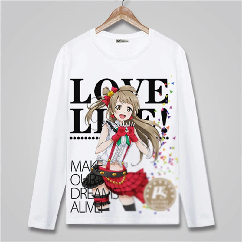 1 шт. аниме Kotori Minami LoveLive! Школьный проект idol футболка унисекс с длинными рукавами