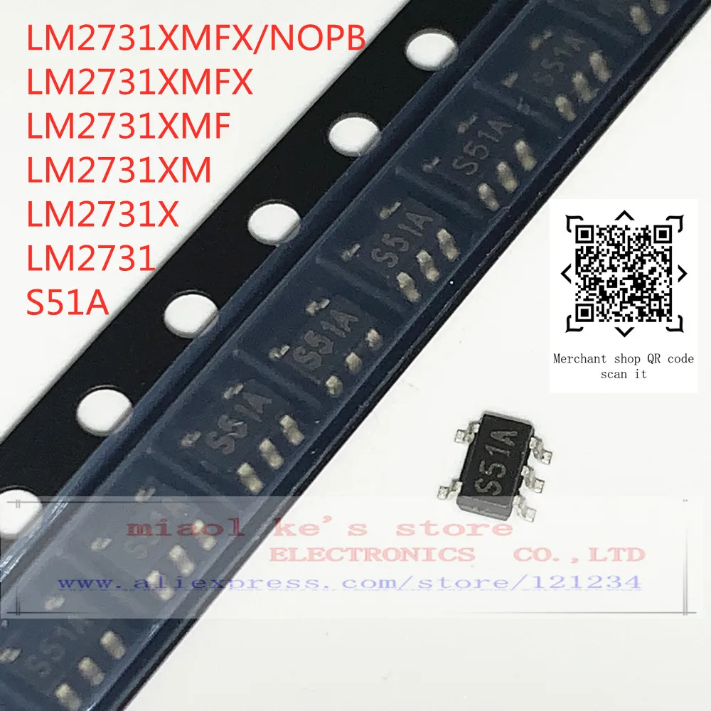 

[5 шт. ~ 10 шт.] 100% Новый оригинал: LM2731XMFX/NOPB LM2731XMFX LM2731XMF LM2731XM LM2731X LM2731 S51A - IC REG BOOST ADJ 1.8A SOT23-5