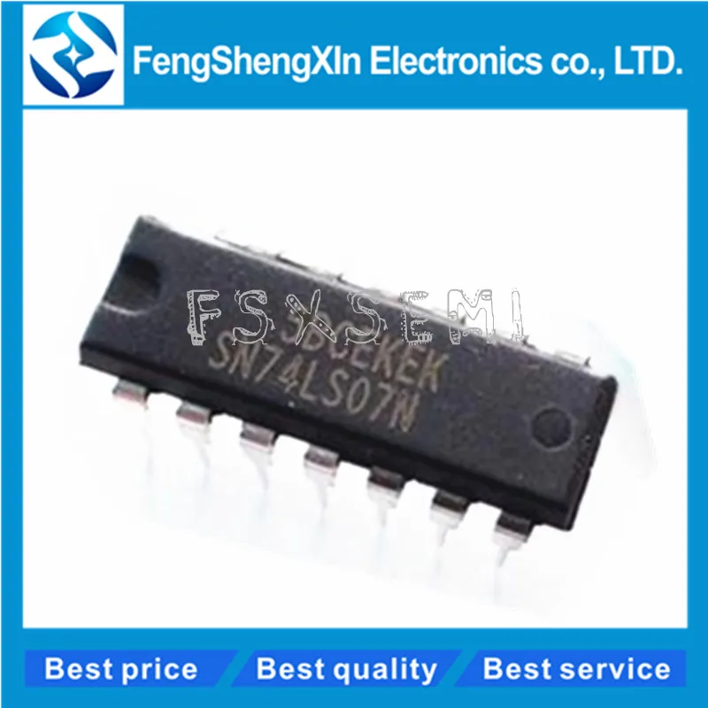 10 шт./лот SN74LS07N 74LS07 HD74LS07P DIP 14 шестигранные Буферы/драйверы с открытым коллектором