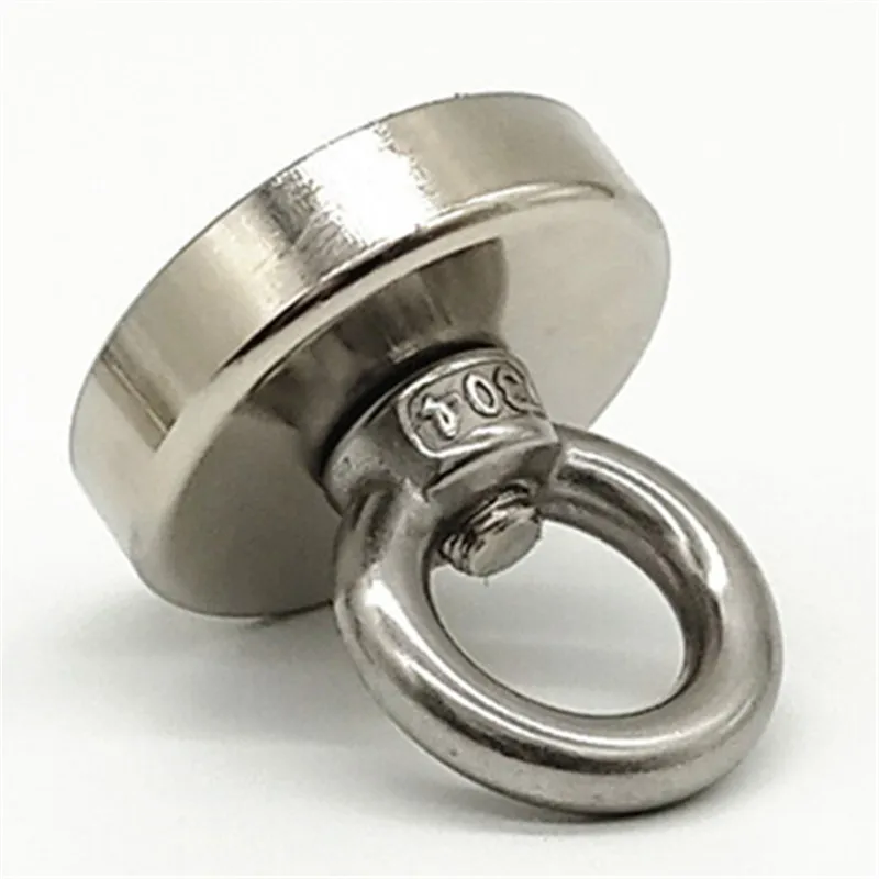 

500 lbs/226 KG Pull Force Super Strong Pot Fishing Neodymium Magnet Salvage Fishing Strongest Permanent Powerful Magnetic PTSNET