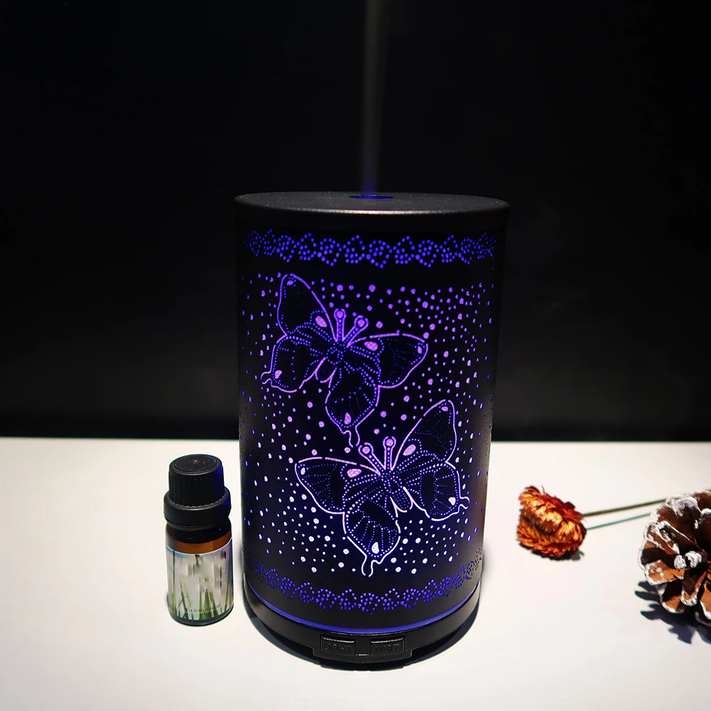 

Hollow-out Air Humidifier Ultrasonic Mini Aroma Essential Oil Diffuser Home USB Night Lamp For Home Car USB Fogger Mist Maker