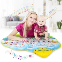 73x49cm baby russian musical mat with alphabet number play rug game russian sounds carpet early educational toys gift for kids
