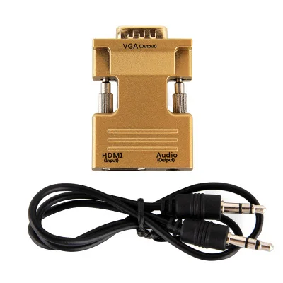 HDMI Женский VGA Мужской конвертер с аудио адаптером поддержка 1080P выходной сигнал