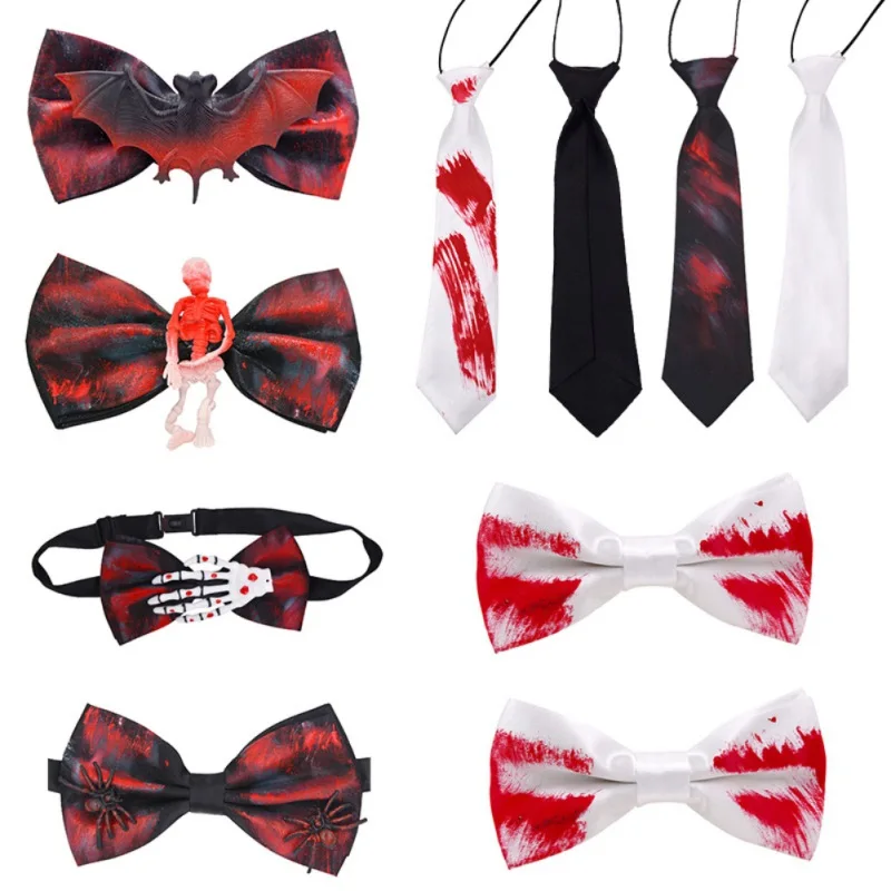Хэллоуин призрак фестиваль ужас галстук-бабочка кровотечение галстук для жениха