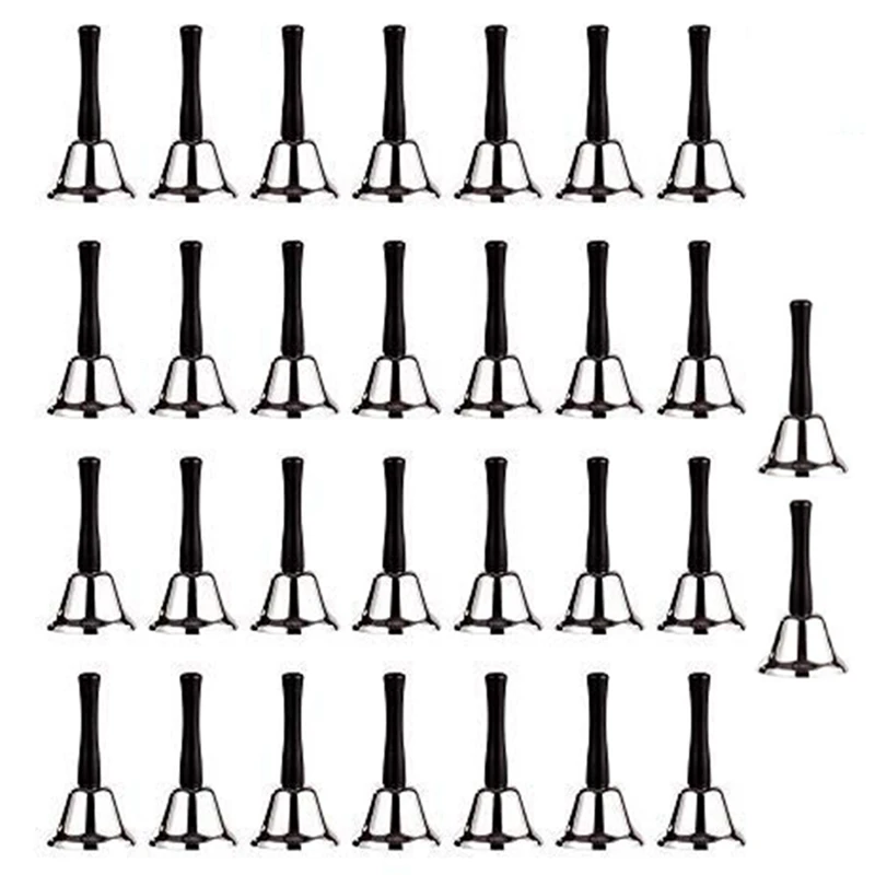 

Колокольчик для взрослых и черный деревянный Колокольчик для школы, церкви, для взрослых, для класса, свадебное украшение (30 шт.)