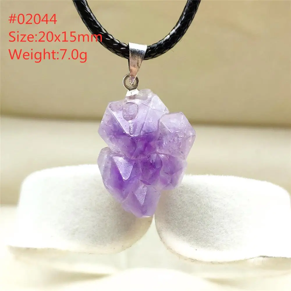 Натуральный бледно лиловый аметист кварц фиолетовый кулон сырья Материал с