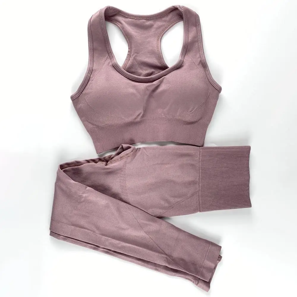 

seamless hyperflex workout set sport leggings and top set yoga outfits for women sportswear athletic clothes gym sets 2 pieces