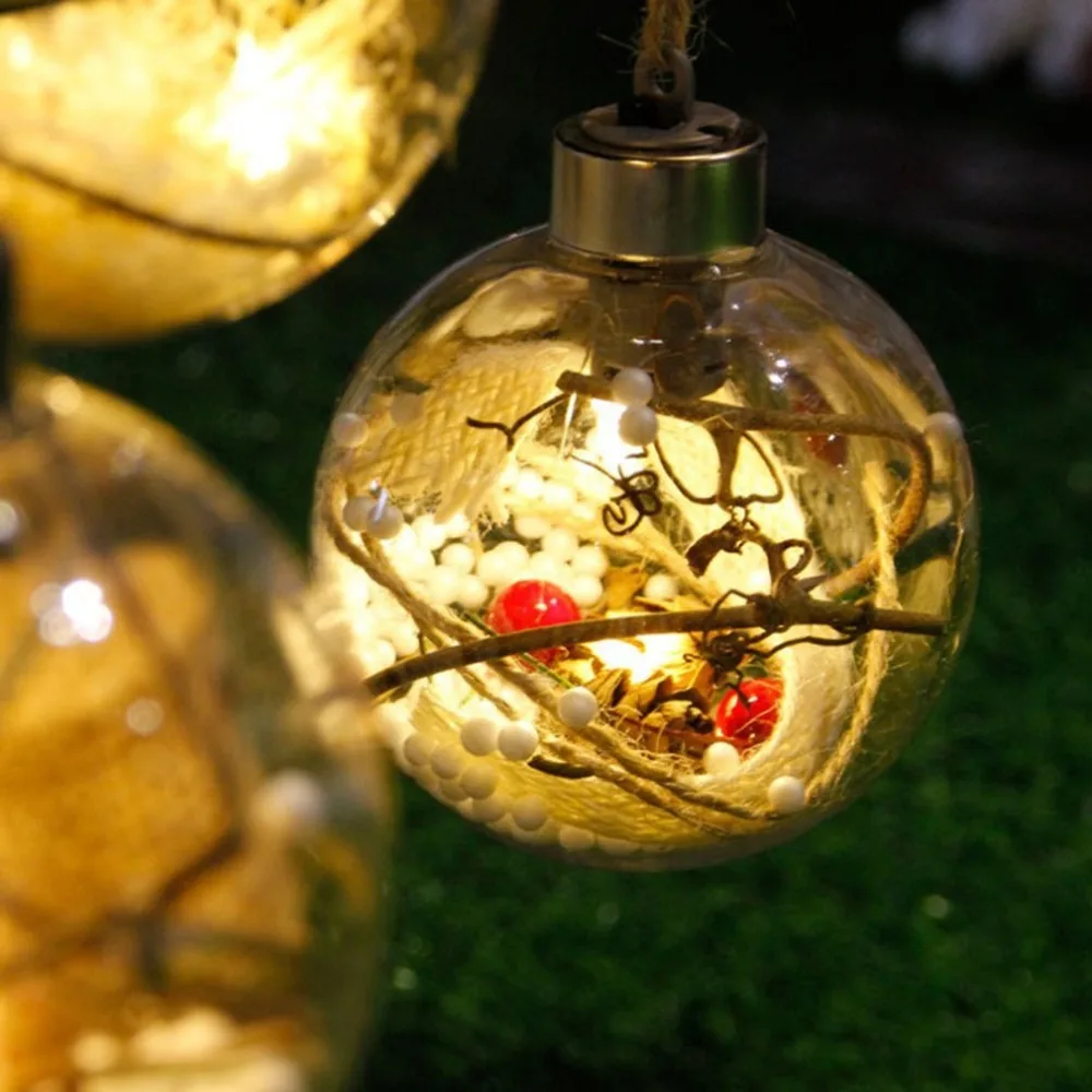 8 см романтическое Рождественское украшение в виде шара прозрачный ПВХ для дома