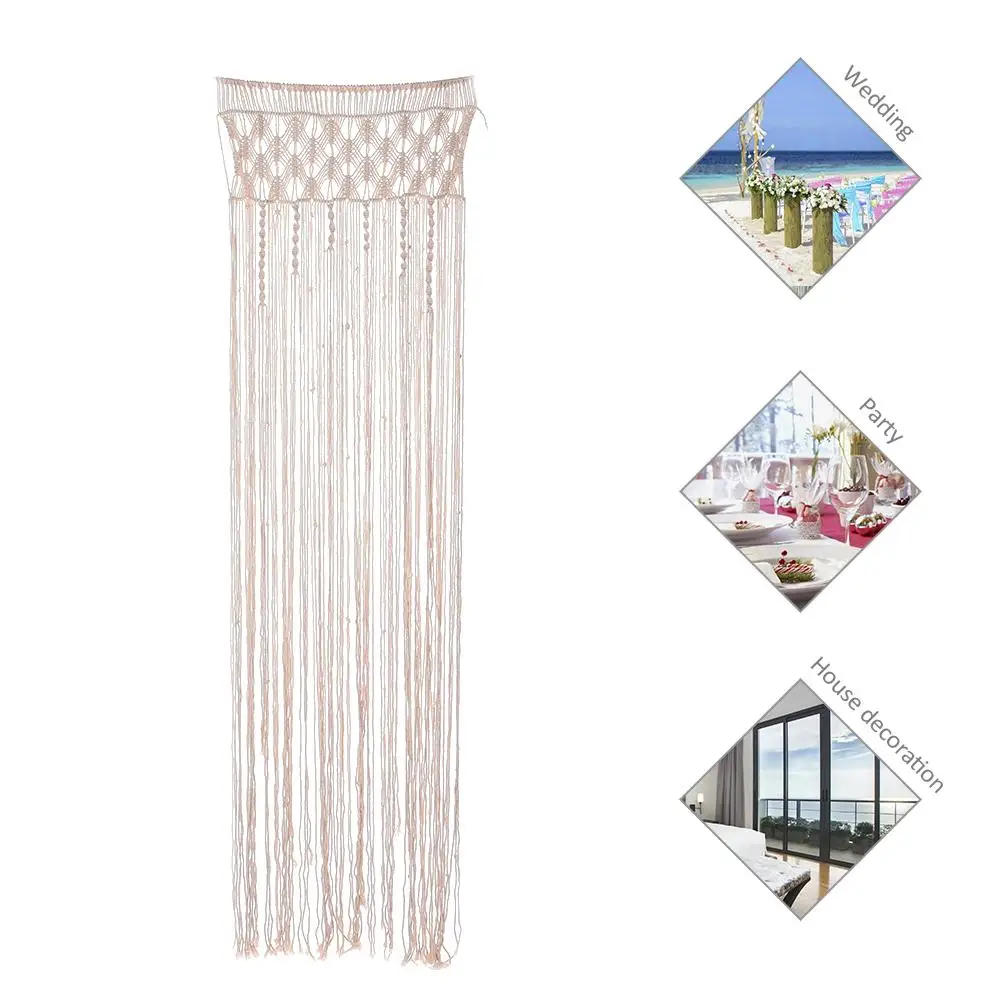 Занавеска плетеная в стиле макраме шикарный настенный гобелен ручной работы