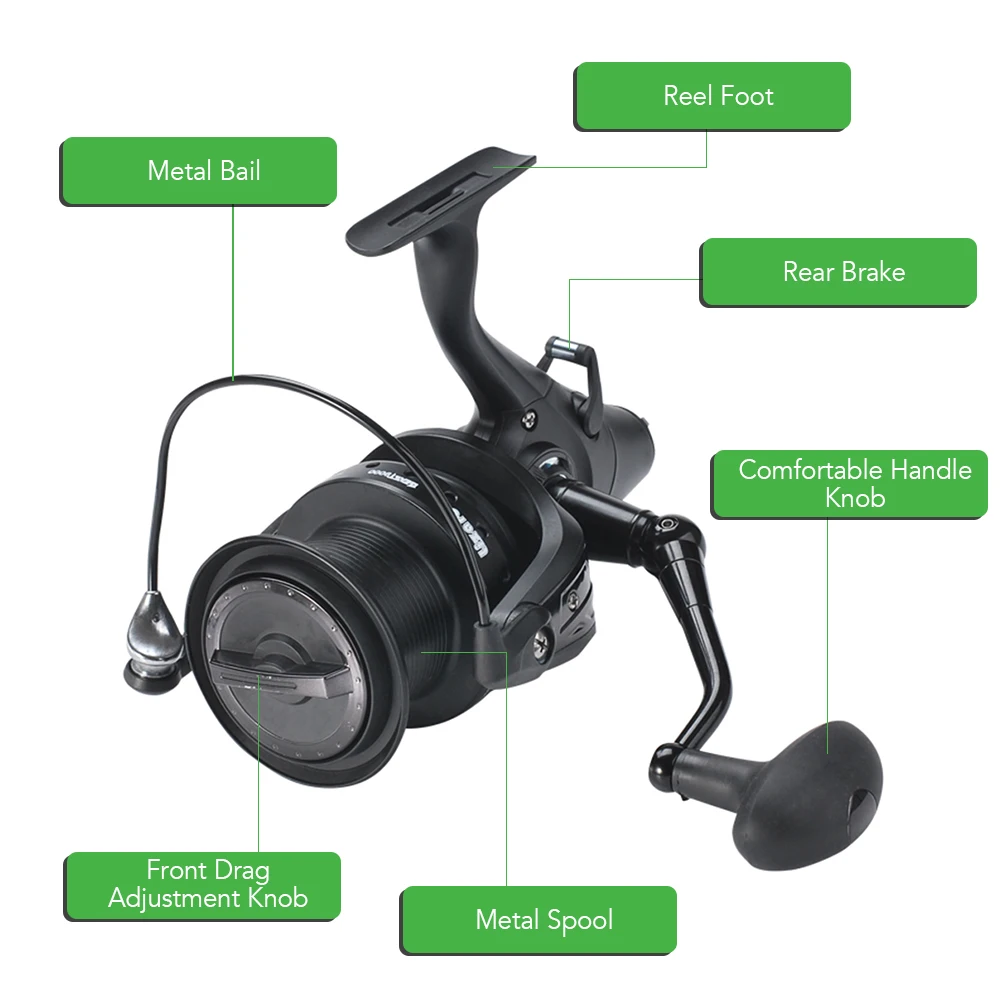 12 + 1 двойная Рыболовная катушка для ловли карпа спиннинговая с передними и