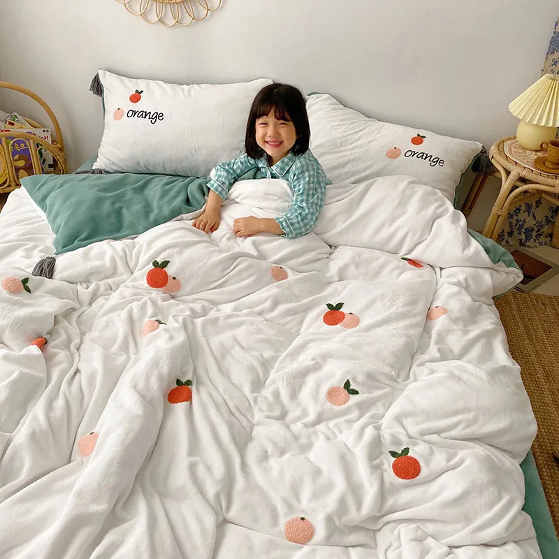 Бархатный пододеяльник в стиле принцессы простыня на плоской пододеяльнике с