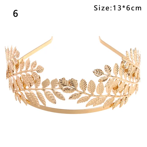 Casamento de folhas de ouro retro Bride Roman Bride Grega Acessórios para Cabelo Bride Head Jeia Cabeça da cabeça Tiaras Crown Jóia de jóias