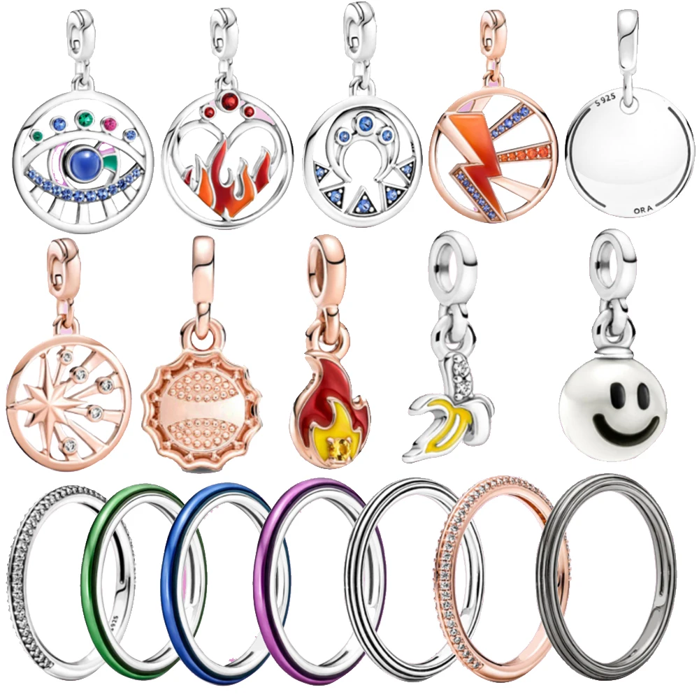 

Fashion ME 2021 Fall Collection Applicable To Pandora 925 Sterling Silver Personalized Ladies Pendant Color Ring Ladies Jewelry