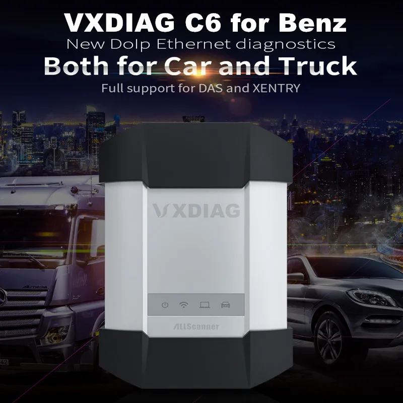 VXDIAG C6 для Benz автомобильный диагностический инструмент OBD2 сканер онлайн ECU