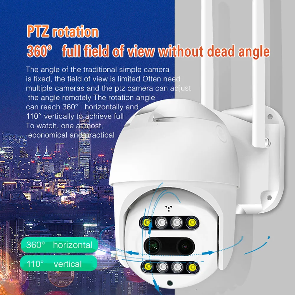 fhd 1080p outdoor ip camera cctv 360 ptz 10x zoom wifi camera security protection surveillance monitor outside ip cam free global shipping