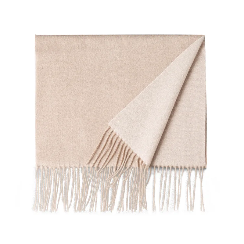 

New Double-sided Solid Color Wool Men's Warm Scarf for Autumn and Winter 2020. Men's and Women's Fashion Shawl.Pure Wool Scarf