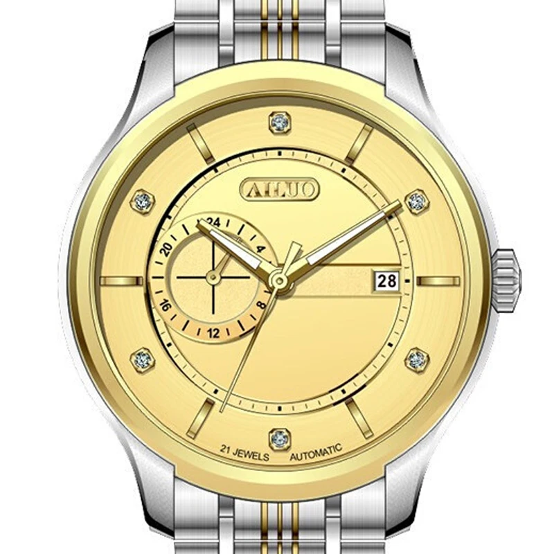 Часы наручные AILUO Мужские автоматические французские брендовые Роскошные