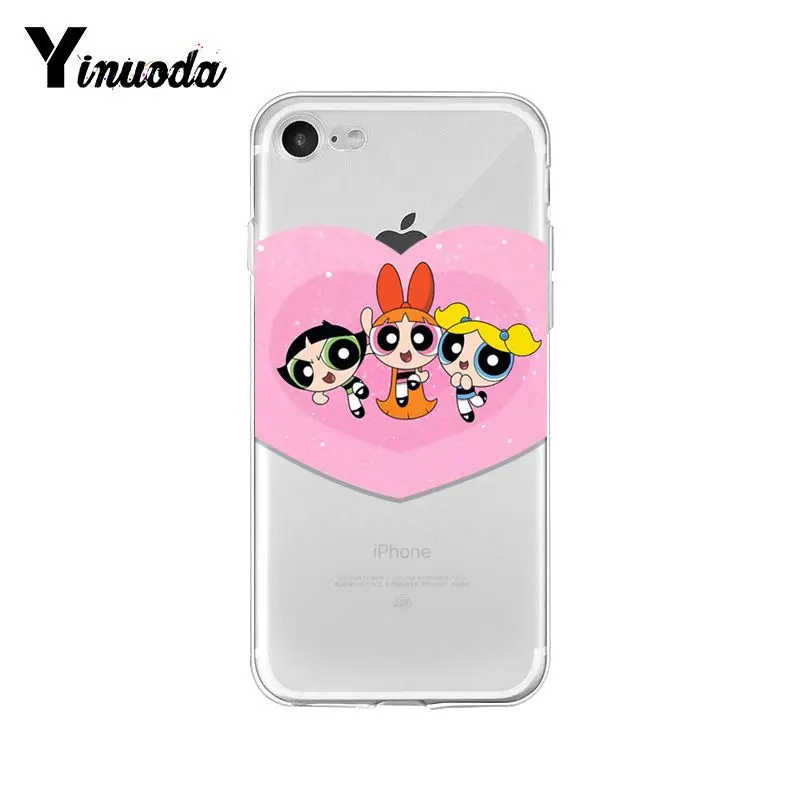 Чехол Yinuoda The Powerpuff для девочек, мягкий чехол для телефона iPhone 8 7 6 6S Plus X XS MAX 5 5S SE XR 10, чехол Capa 11 pro max