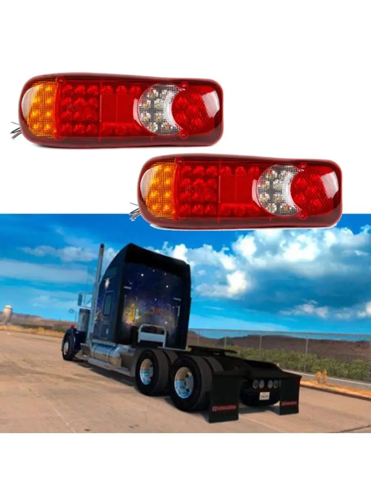

1pair 46 LED Trailer Tail Lights Turn Signal Reverse Brake Rear Lamp 12V/2 6XDB