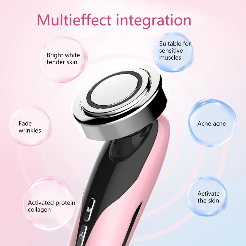 

Electric Household Color Light Warm Cleansing Device Skin Cleanser Vibration Massage Comedo Remover Face Beauty Device